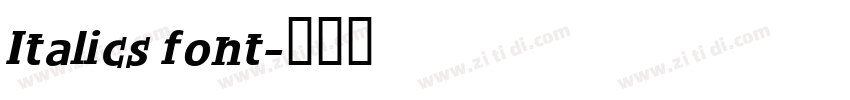Italics font字体转换